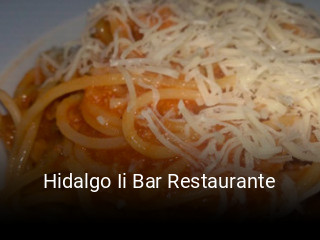Hidalgo Ii Bar Restaurante reservar mesa