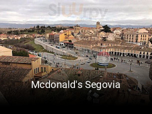 Mcdonald's Segovia reservar mesa