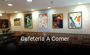 Cafeteria A Comer reservar mesa