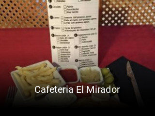 Cafeteria El Mirador reserva de mesa