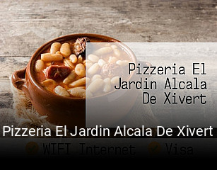 Pizzeria El Jardin Alcala De Xivert reservar mesa