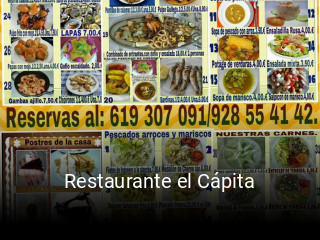 Restaurante el Cápita reservar mesa