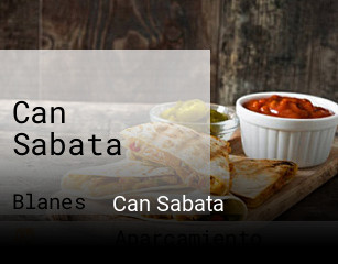 Can Sabata reserva de mesa