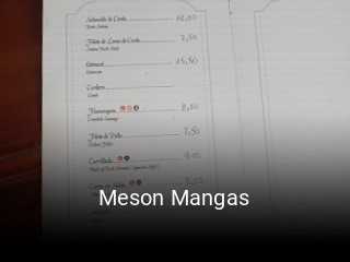 Reserve ahora una mesa en Meson Mangas