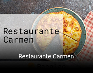 Restaurante Carmen reserva de mesa