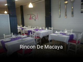Rincon De Macaya reserva de mesa