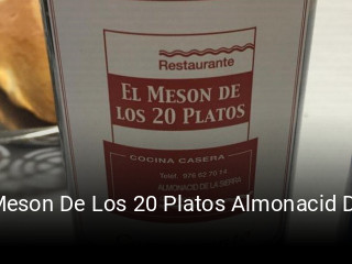 El Meson De Los 20 Platos Almonacid De La Sierra reserva de mesa