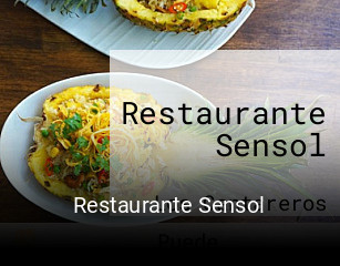 Restaurante Sensol reserva