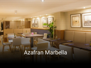 Reserve ahora una mesa en Azafran Marbella