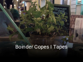 Boinder Copes I Tapes reservar mesa