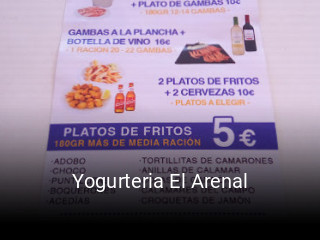 Reserve ahora una mesa en Yogurteria El Arenal
