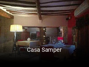 Casa Samper reserva de mesa