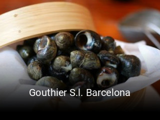 Reserve ahora una mesa en Gouthier S.l. Barcelona