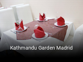 Reserve ahora una mesa en Kathmandu Garden Madrid