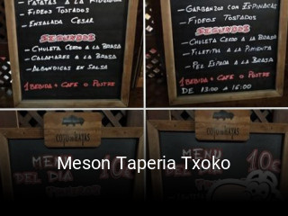 Meson Taperia Txoko reserva de mesa