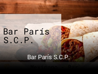 Bar París S.C.P. reservar mesa