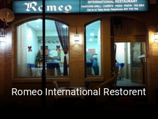 Reserve ahora una mesa en Romeo International Restorent