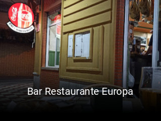 Bar Restaurante Europa reservar mesa
