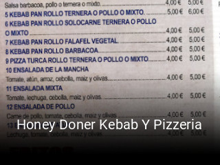 Honey Doner Kebab Y Pizzeria reservar mesa