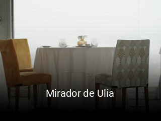 Mirador de Ulía reserva de mesa