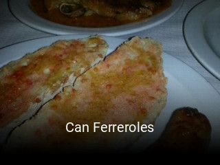 Can Ferreroles reserva de mesa