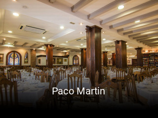 Reserve ahora una mesa en Paco Martin