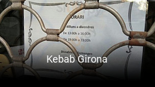 Reserve ahora una mesa en Kebab Girona