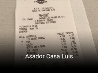 Asador Casa Luis reservar mesa