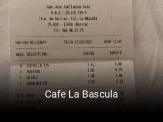 Cafe La Bascula reservar mesa