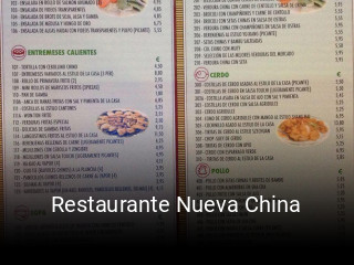 Restaurante Nueva China reservar en línea