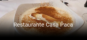 Restaurante Casa Paca reservar en línea