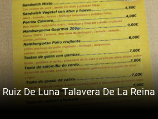 Ruiz De Luna Talavera De La Reina reserva de mesa