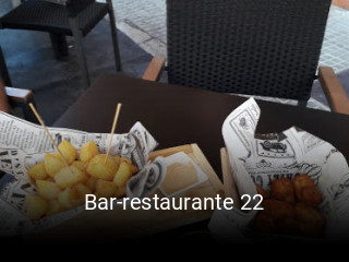 Reserve ahora una mesa en Bar-restaurante 22
