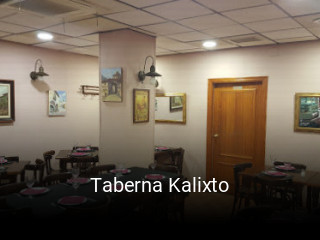 Taberna Kalixto reserva de mesa