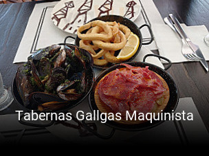 Reserve ahora una mesa en Tabernas Gallgas Maquinista