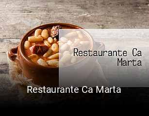 Restaurante Ca Marta reserva de mesa