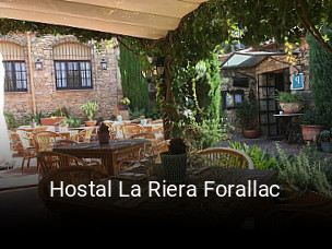 Hostal La Riera Forallac reserva de mesa