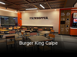 Burger King Calpe reservar en línea