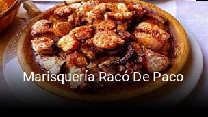 Reserve ahora una mesa en Marisquería Racó De Paco