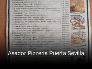 Reserve ahora una mesa en Asador Pizzeria Puerta Sevilla