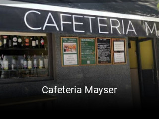 Cafeteria Mayser reservar mesa