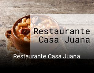 Restaurante Casa Juana reserva de mesa