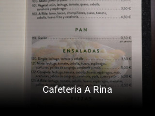 Cafeteria A Rina reservar mesa