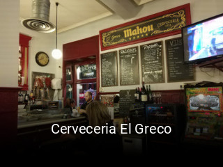 Cerveceria El Greco reserva de mesa