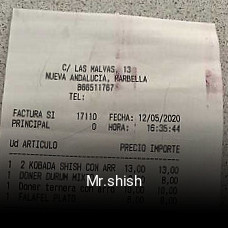 Mr.shish reservar mesa