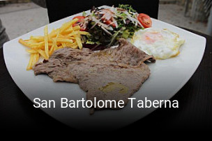 San Bartolome Taberna reservar mesa