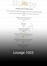 Reserve ahora una mesa en Lounge 1003
