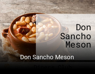 Don Sancho Meson reserva de mesa