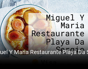 Miguel Y Maria Restaurante Playa Da Sergio reserva