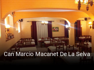 Reserve ahora una mesa en Can Marcio Macanet De La Selva